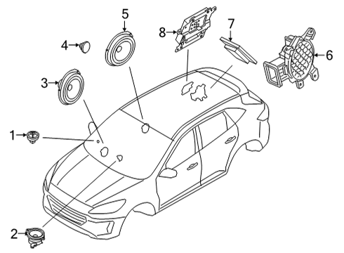 2021 Ford Bronco Sport KIT - AMPLIFIER Diagram for M1PZ-18B849-A