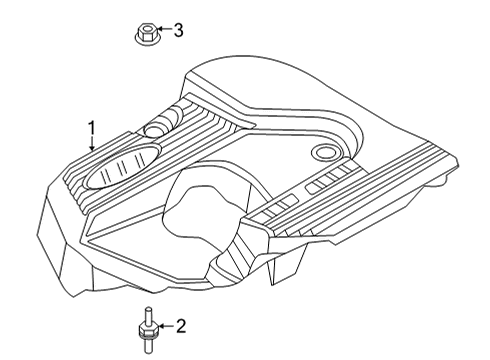 2022 Ford Explorer Engine Appearance Cover Diagram