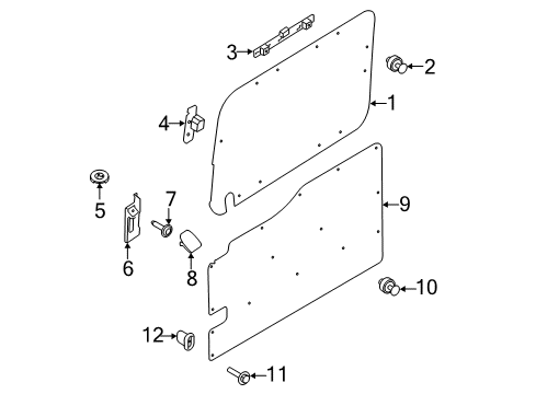 2023 Ford Transit Interior Trim - Side Door Diagram 5