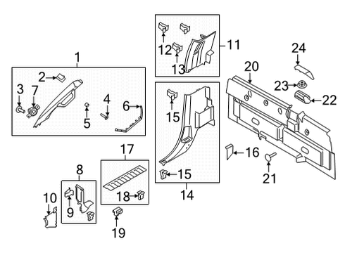 2023 Ford F-150 INSULATOR Diagram for ML3Z-1523706-AA