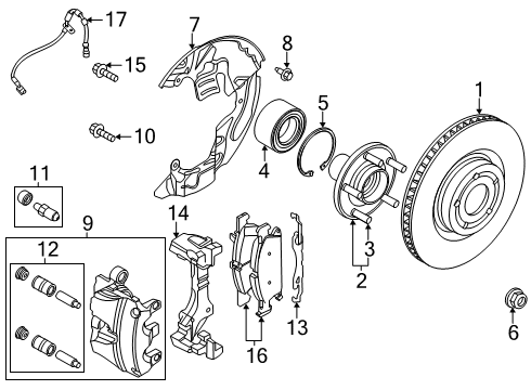 2021 Ford Escape Shield Diagram for LX6Z-2K005-D