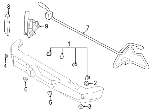 2021 Ford Bronco Electrical Components - Rear Bumper Diagram 2