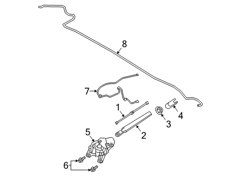 2022 Ford Escape Wiper & Washer Components Diagram 1