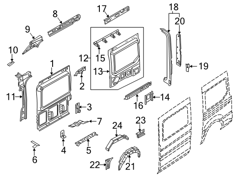 2022 Ford Transit Inner Structure - Side Panel Diagram 2