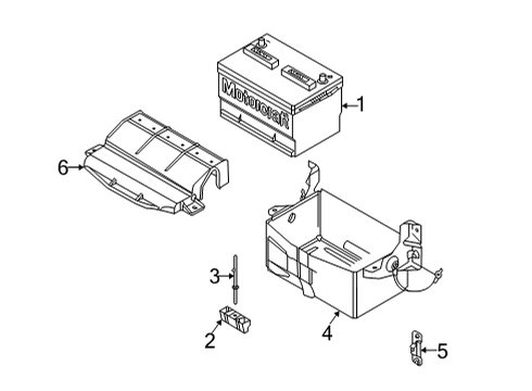 2021 Ford E-350/E-350 Super Duty Battery Diagram 1