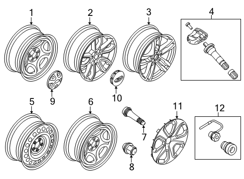 2021 Ford Police Interceptor Utility Wheels Diagram 1