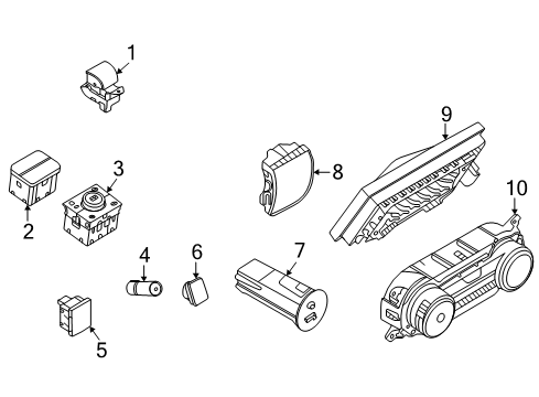 2021 Ford Explorer BUTTON Diagram for LB5Z-11500-A