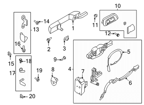 2022 Ford Bronco SWITCH - WINDOW CONTROL - SING Diagram for M2DZ-14529-AA