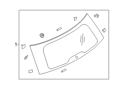 2019 Ford Police Interceptor Utility Lift Gate - Glass & Hardware Diagram