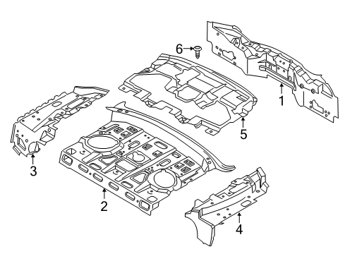 2019 Ford Police Responder Hybrid Rear Body Diagram