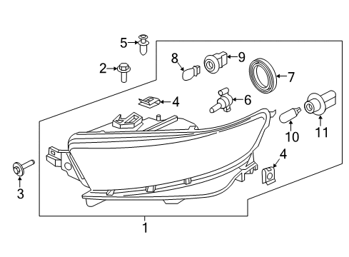 2019 Ford Police Interceptor Sedan Headlamps Diagram 3