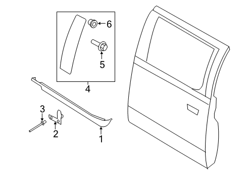 2016 Ford F-150 MOULDING Diagram for FL3Z-18291A08-AA