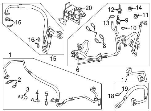 2020 Lincoln Aviator A/C Condenser, Compressor & Lines Diagram 3