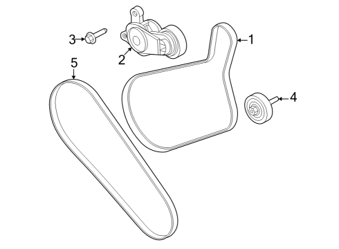 2023 Ford Escape Belts & Pulleys Diagram 3