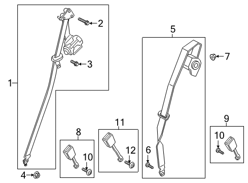 2021 Ford Expedition Second Row Seat Belts Diagram 2