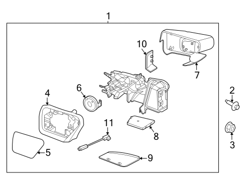 2023 Ford F-150 Lightning Outside Mirrors Diagram 5