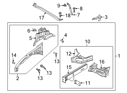 2021 Lincoln Aviator REINFORCEMENT - MEMBER Diagram for L1MZ-78108A26-B