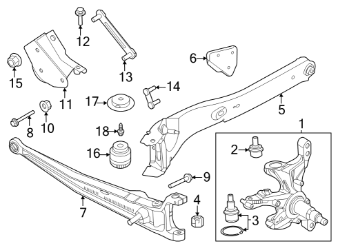 2024 Ford F-250 Super Duty Front Suspension Components Diagram 2