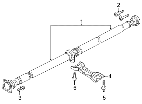 2019 Ford Police Interceptor Utility Drive Shaft - Rear Diagram