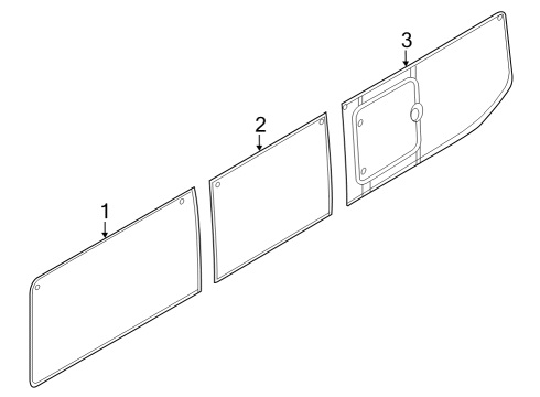 2022 Ford E-Transit Glass - Side Panel Diagram 5