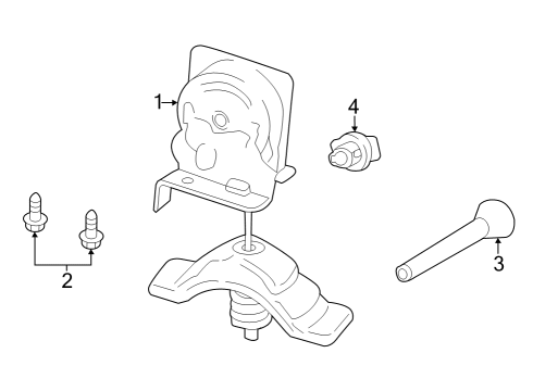 2022 Ford F-150 Lightning SPARE WHEEL MOUNTING Diagram for NL3Z-1A131-A