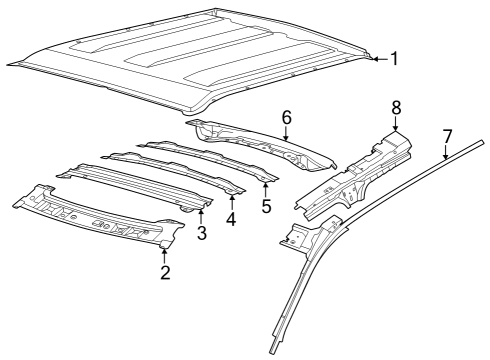 2021 Ford Bronco Sport Roof & Components Diagram 2