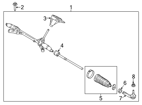 2020 Ford EcoSport Steering Column & Wheel, Steering Gear & Linkage Diagram 4