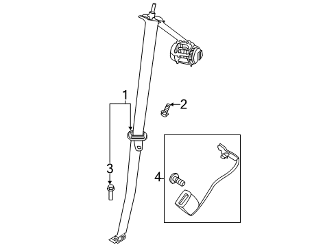 2023 Lincoln Aviator Third Row Seat Belts Diagram