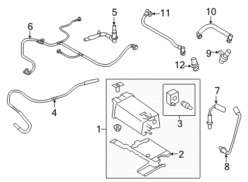 2019 Ford Police Interceptor Sedan Emission Components Diagram 1