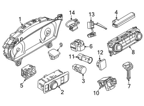 2022 Ford Maverick Switches Diagram 1