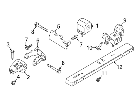 2022 Ford F-150 Engine & Trans Mounting Diagram 2