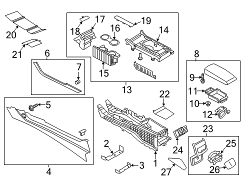 2020 Lincoln MKZ Console Diagram 1