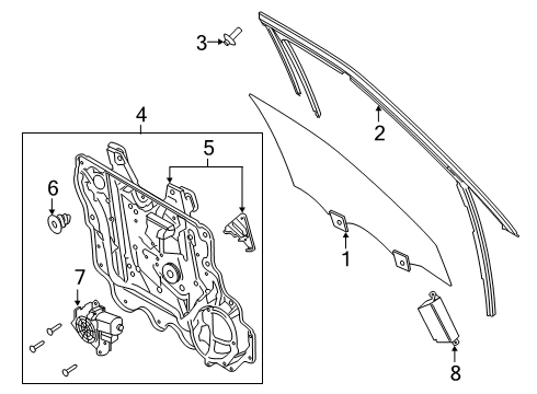 2021 Ford Police Interceptor Utility Front Door Diagram 1