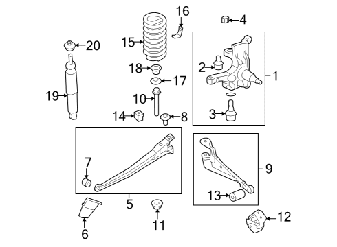 2024 Ford E-350/E-350 Super Duty Front Suspension Components Diagram