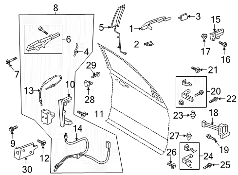 2021 Ford Expedition Front Door Diagram 2