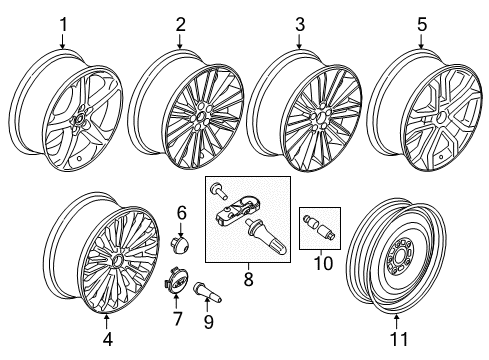 2019 Ford Police Responder Hybrid Wheels & Trim Diagram 3