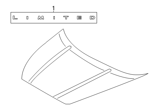 2020 Ford F-150 Exterior Trim - Hood Diagram 1