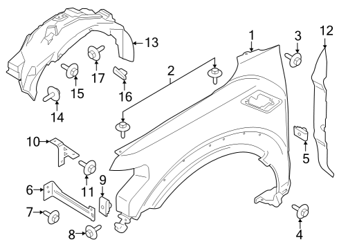 2021 Ford F-150 SUPPORT - RADIATOR Diagram for ML3Z-16152-A