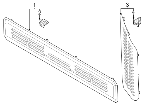 2021 Ford Bronco Interior Trim - Tail Gate Diagram