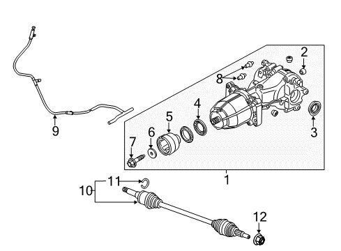 2020 Lincoln MKZ Axle & Differential - Rear Diagram 2