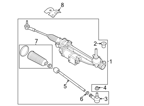 2022 Ford E-Transit Steering Column & Wheel, Steering Gear & Linkage Diagram 2