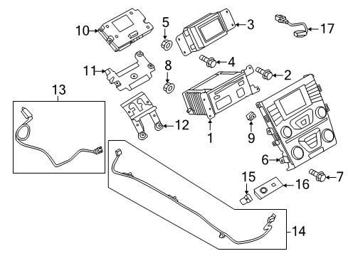 2020 Ford Fusion A/C & Heater Control Units Diagram 1