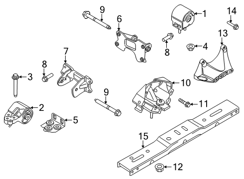 2020 Ford F-150 Engine & Trans Mounting Diagram 6