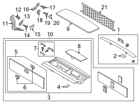 2022 Lincoln Navigator SUPPORT Diagram for JL7Z-40310B16-AV