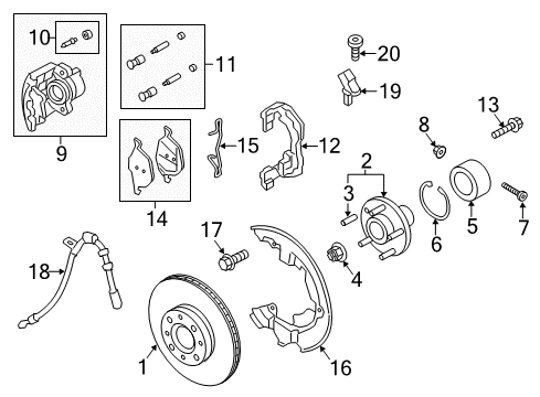 1990 Ford F-250 Bearing Assembly - Wheel Hub Diagram for 8V4Z-1215-C