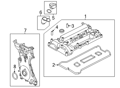 2021 Ford Mustang Valve & Timing Covers Diagram 1