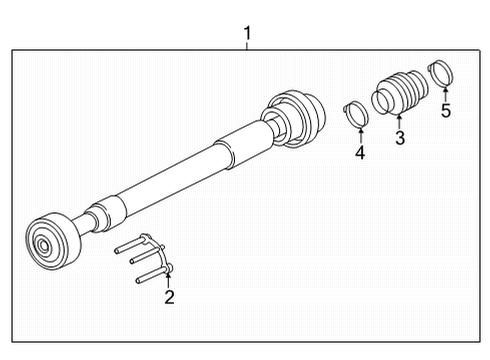 2022 Ford F-150 Drive Shaft - Front Diagram