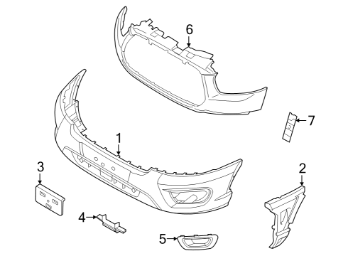 2023 Ford E-Transit Bumper & Components - Front Diagram 2