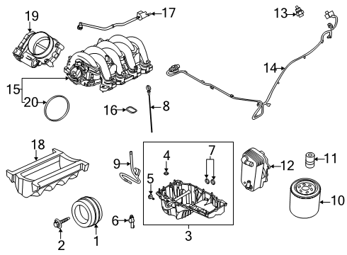 2020 Ford F-350 Super Duty BRACKET - FUEL TUBE SUPPORT Diagram for LC3Z-9B325-A