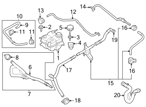 2024 Ford Mustang HOSE - WATER Diagram for PR3Z-8063-C